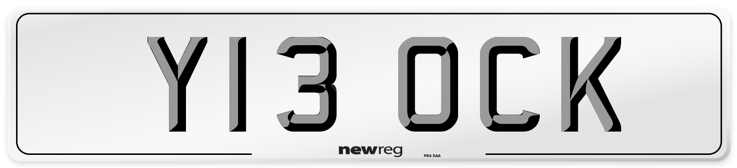Y13 OCK Number Plate from New Reg